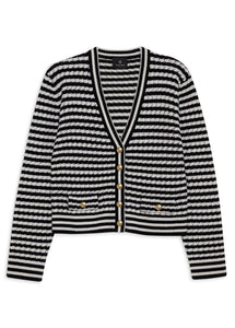 ANINE BING - Gwen Cardigan - Black/Ivory