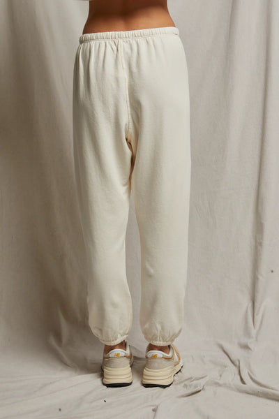 Perfect White Tee - Johnny French Terry Sweatpant - Bright Ivory