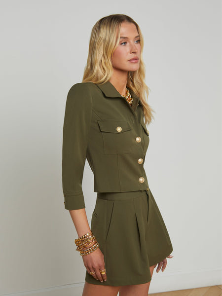 L'AGENCE - Kumi Cropped Jacket - Ivy Green