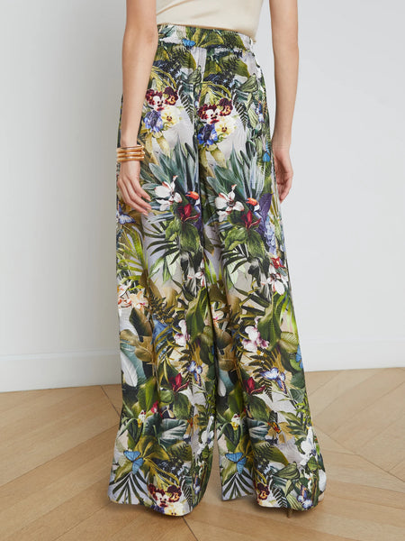 L’AGENCE - Lillian Wide-Leg Pant - Multi Lush Garden