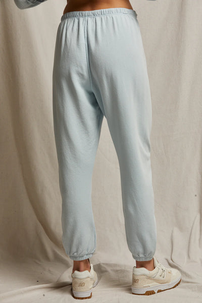 Perfect White Tee - Johnny French Terry Easy Sweatpant - Baby Blue