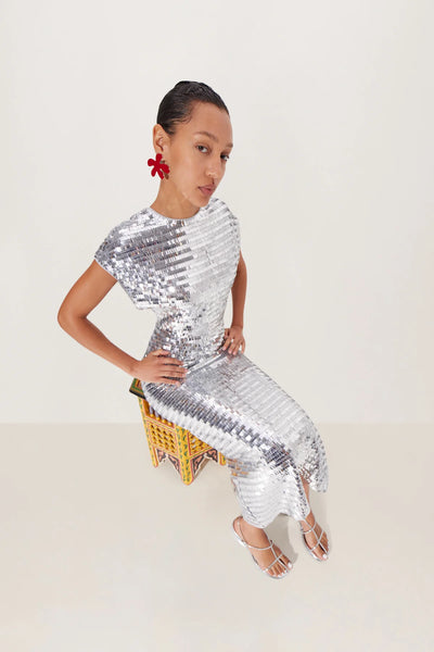 SIMONMILLER - Sequin Argan Dress - Satellite Silver