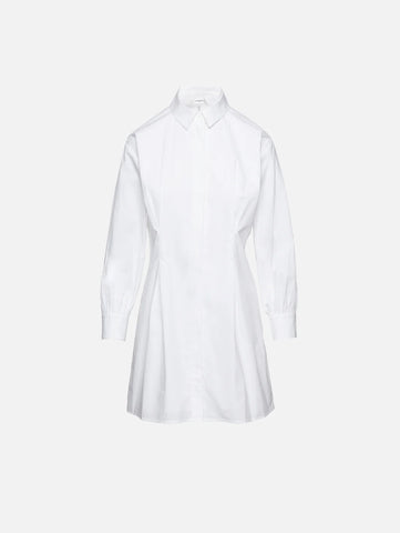 FRAME - Pleated Shirt Dress - White