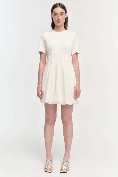 SIMKHAI - Pearson Bubble Hem Mini Dress - White