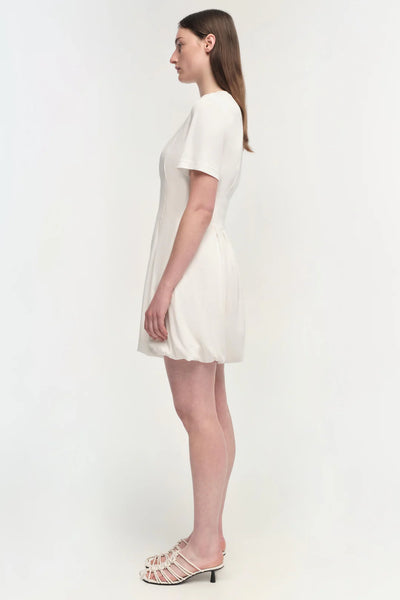 SIMKHAI - Pearson Bubble Hem Mini Dress - White