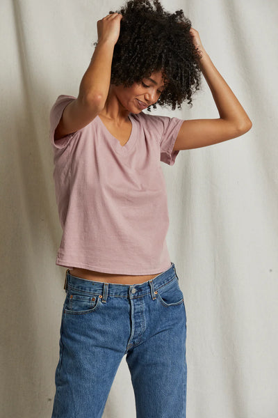 Perfect White Tee - Hendrix Tee - Mauve