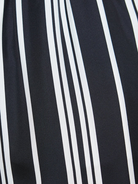 L'AGENCE - Lillian Wide-Leg Pant - Black/White Scarf Stripe