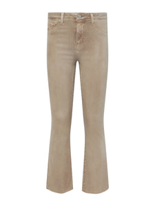 L'AGENCE - Kendra Coated Cropped Flare Jean - Rye Coated