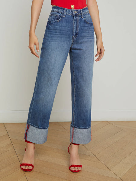 L’AGENCE - Leighton Cuffed Stovepipe Jean - Brentwood