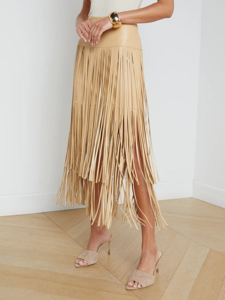 L'AGENCE - Karolina Fringe Skirt - Croissant