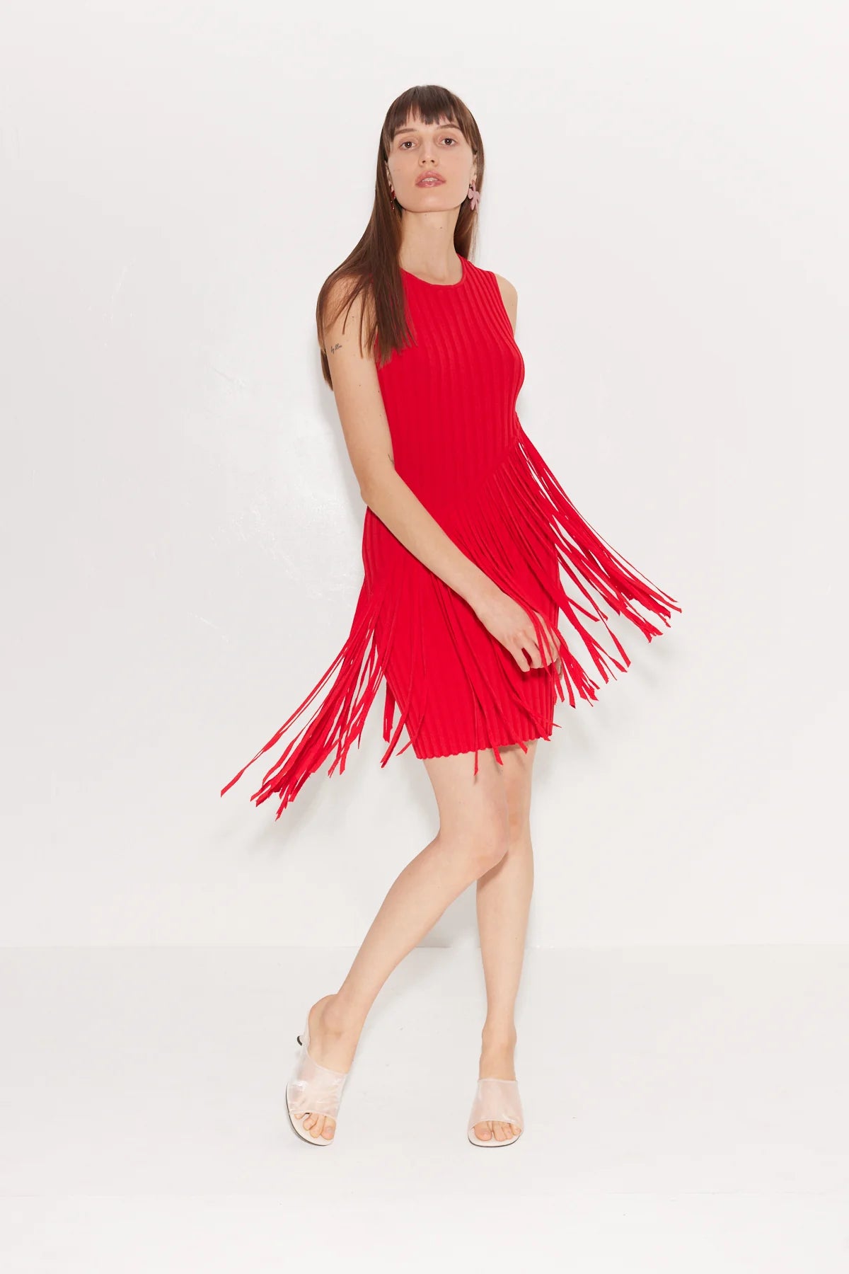 SIMONMILLER - Spiral Mini Knit Dress - Paprika