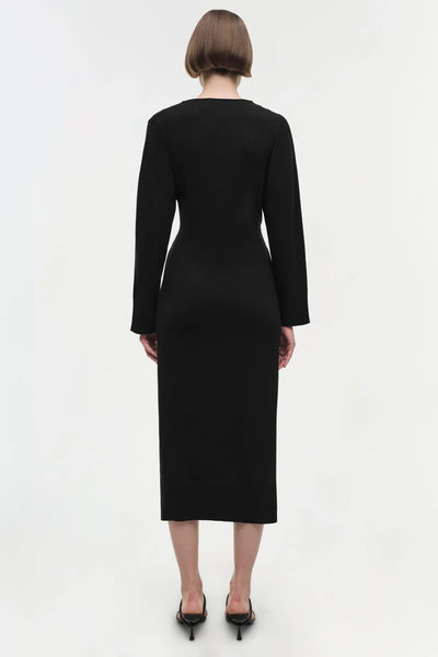 SIMKHAI - Skyla Cotton Cashmere Dress - Black