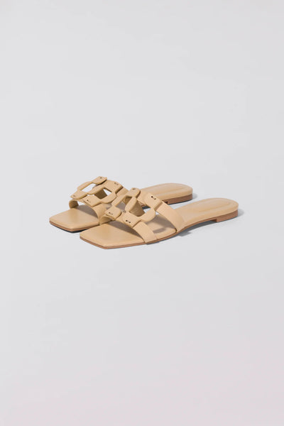 SIMKHAI - Monogram Flat Slide - Camel