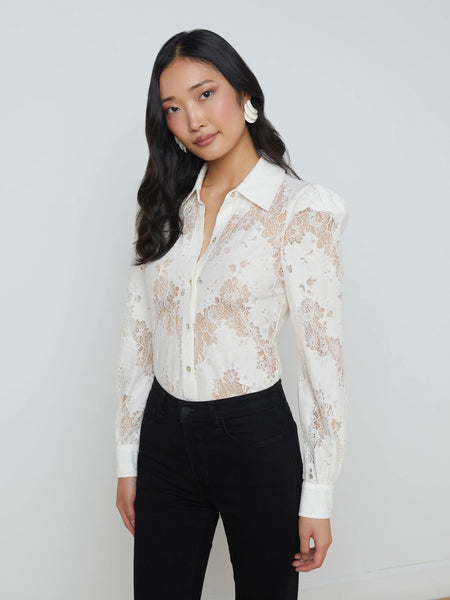 L'AGENCE - Jenica Blouse - Ivory Lace