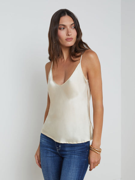 L'AGENCE - Lexi Silk Camisole - Pearl