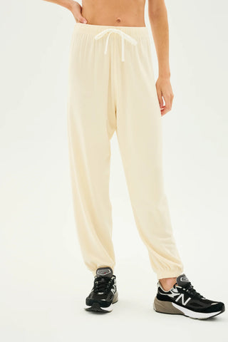 SPLITS59 - Andie Oversized Fleece Sweatpant - Indigo & Creme