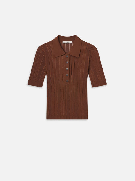 FRAME - Laddered Rib Polo
- Light Camel