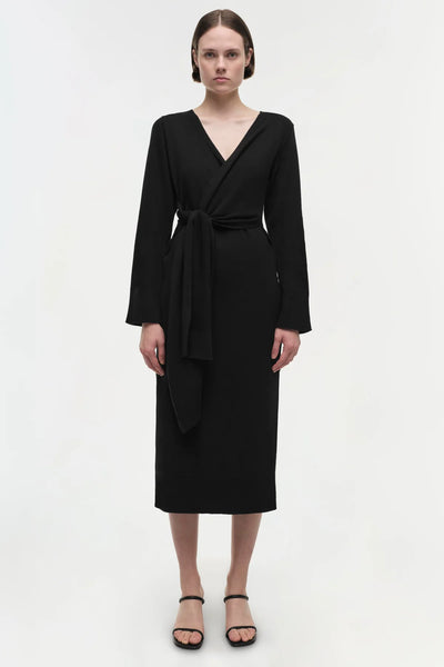 SIMKHAI - Skyla Cotton Cashmere Dress - Black