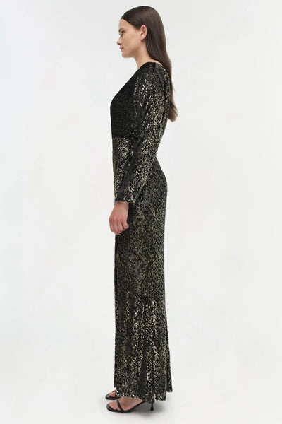 SIMKHAI - Angelique Gown - Black Metallic