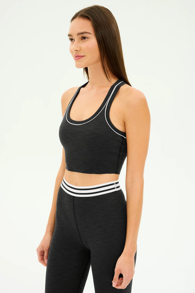 SPLITS59 - Bailey Active Rib Bralette - Heather Graphite