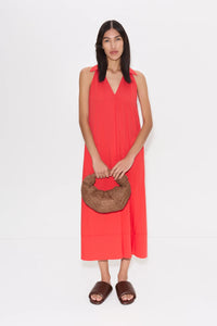 SIMONMILLER - Nava Poplin Midi Dress - Cherry Red