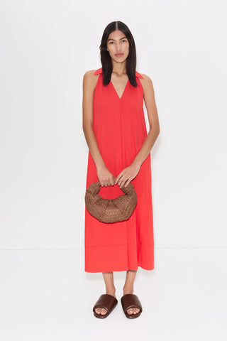 SIMONMILLER - Nava Poplin Midi Dress - Cherry Red