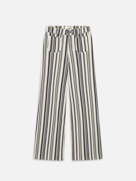 FRAME - Le Slim Palazzo Modernist Pocket - Navy Stripe