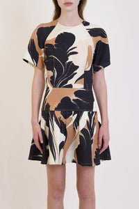 SIMKHAI - Covey Dress - Camel Ink Blot