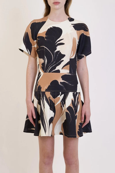 SIMKHAI - Covey Dress - Camel Ink Blot