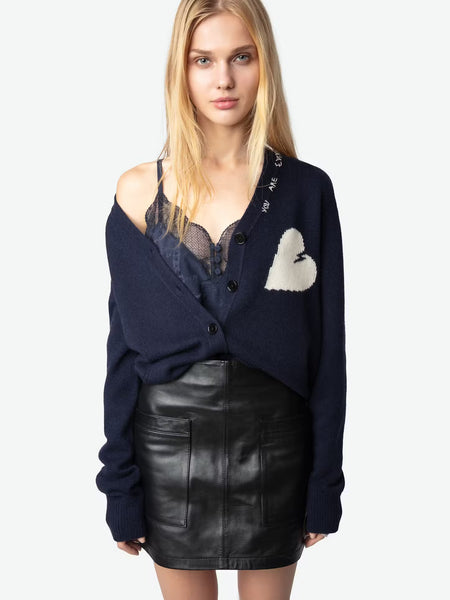 ZADIG&VOLTAIRE - Travia Cashmere Cardigan - Encre