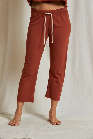 Perfect White Tee - Jamaica Sweatpant - Russet