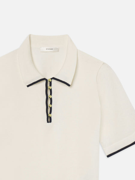 FRAME - The Sport Polo - Cream Multi