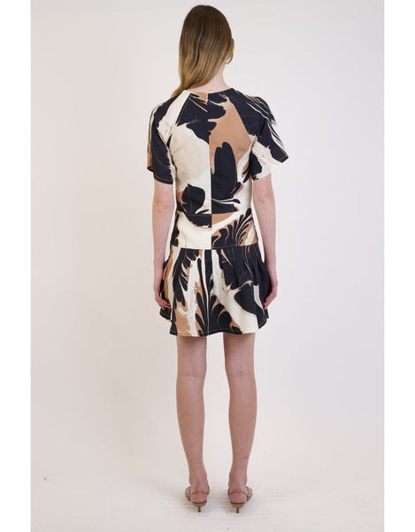 SIMKHAI - Covey Dress - Camel Ink Blot