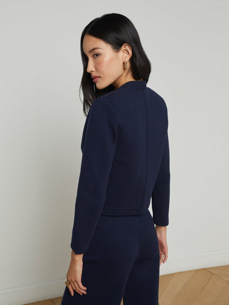 L'AGENCE - Catie Knit Cardigan - Midnight/Gold