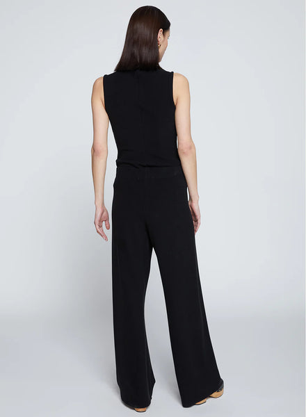 STATESIDE - Honeyluxe Flatback Rib Pant - Black