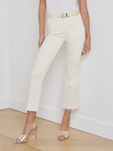 L’AGENCE - Kendra Cropped Flare Jean - Vintage White