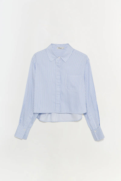 SIMKHAI - Renata Cotton Shirt - Blue Hydrangea Stripe