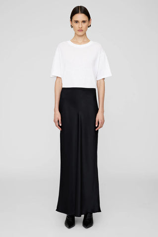 ANINE BING - Bar Silk Maxi Skirt - Black