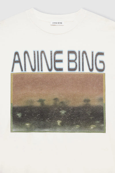 ANINE BING - Cade Tee Mushrooms - Off White