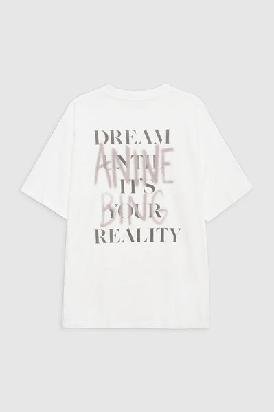 ANINE BING - Cason Tee Graffiti - Ivory