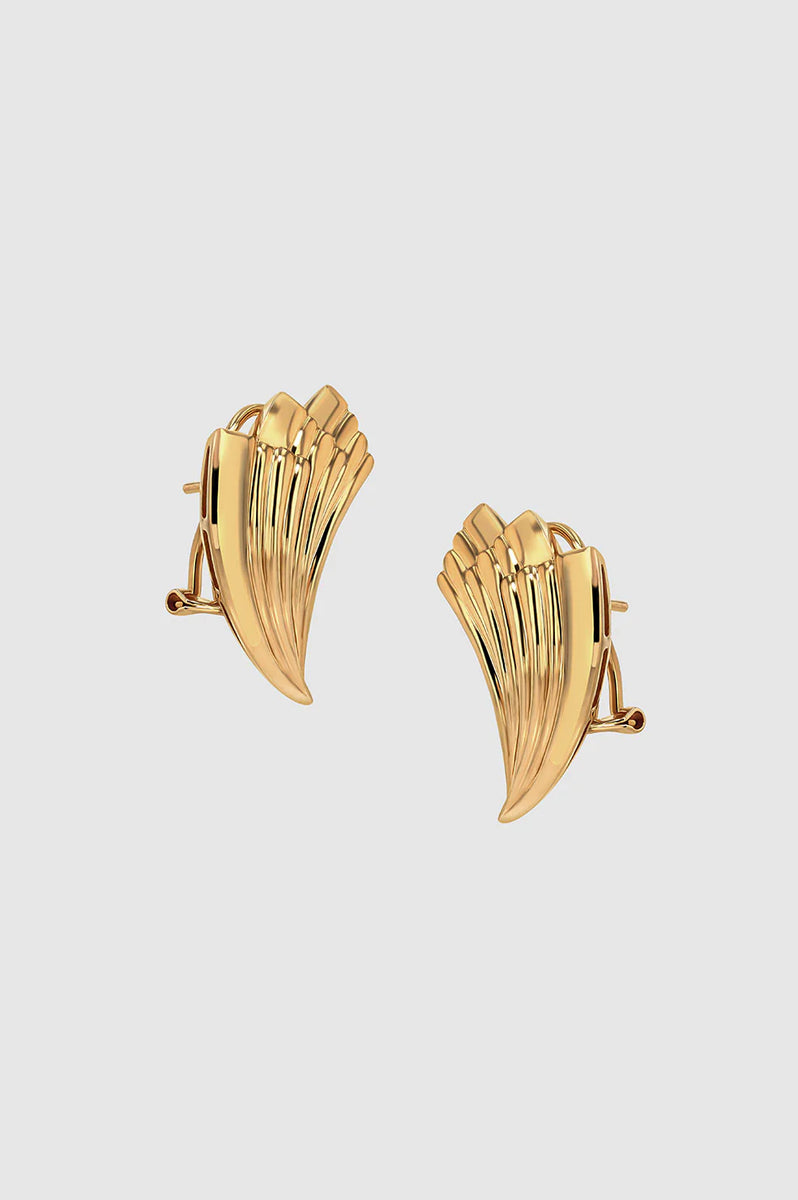 ANINE BING - Fan Earrings - Gold – Gena Chandler