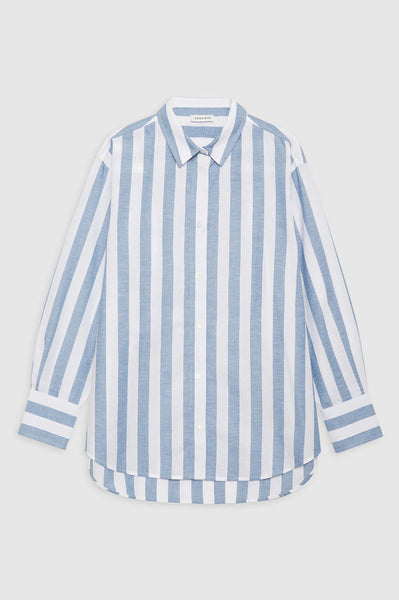 ANINE BING - Plaza Shirt - White and Blue Stripe