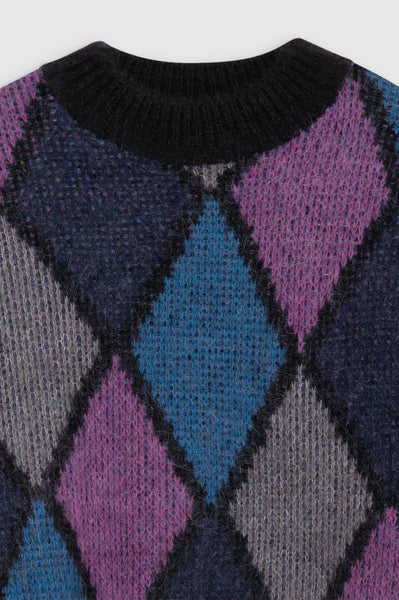 ANINE BING - Sydney Crew Sweater - Multi Diamond