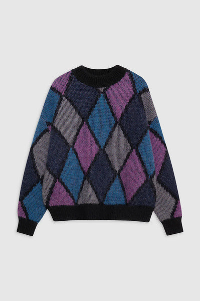 ANINE BING - Sydney Crew Sweater - Multi Diamond