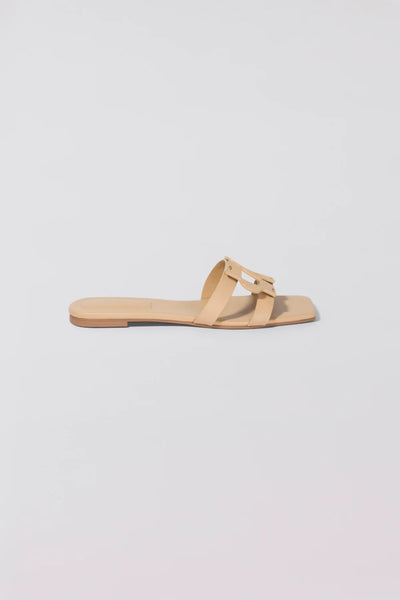 SIMKHAI - Monogram Flat Slide - Camel