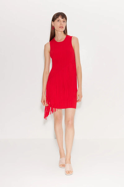 SIMONMILLER - Spiral Mini Knit Dress - Paprika