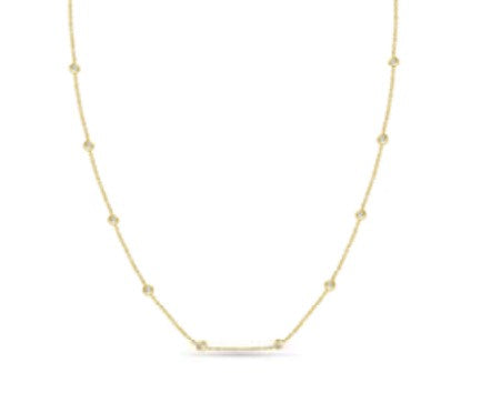 Marcilla Bailey - Bezel Diamonds By The Yard Necklace - 14K Yellow Gold