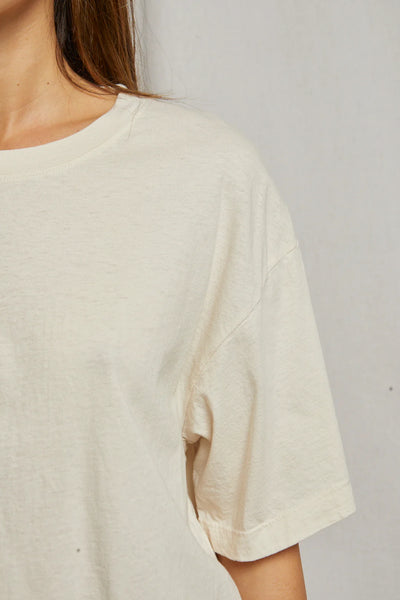 Perfect White Tee - Gloria Supima Cotton Oversized Tee - Sugar