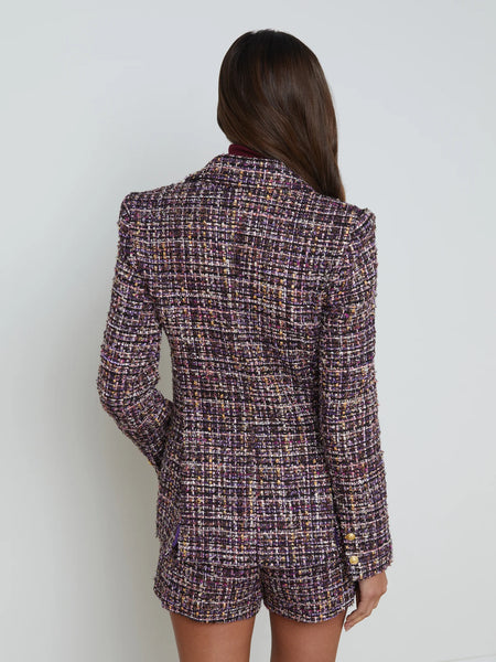 L’AGENCE - Chamberlain Blazer - Purple Multi Tweed