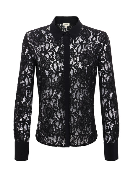 L’AGENCE - Maia Lace Blouse - Black